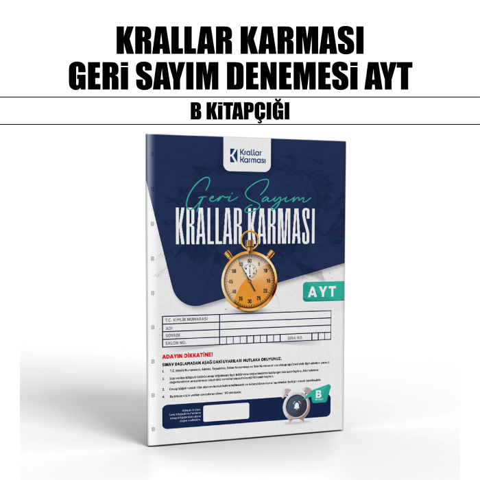 GERİ SAYIM KRALLAR KARMASI YKS AYT DNM KLB 4-B -26